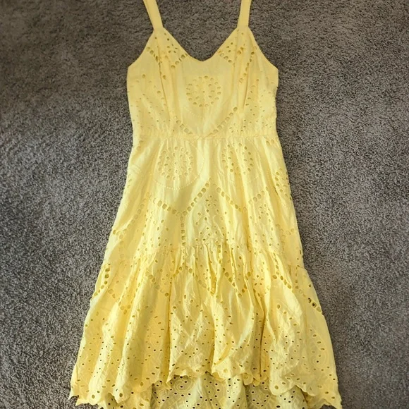 Dresses | Gorgeous Yellow Midi Lace Dress Size Medium Worn Once | Poshmark